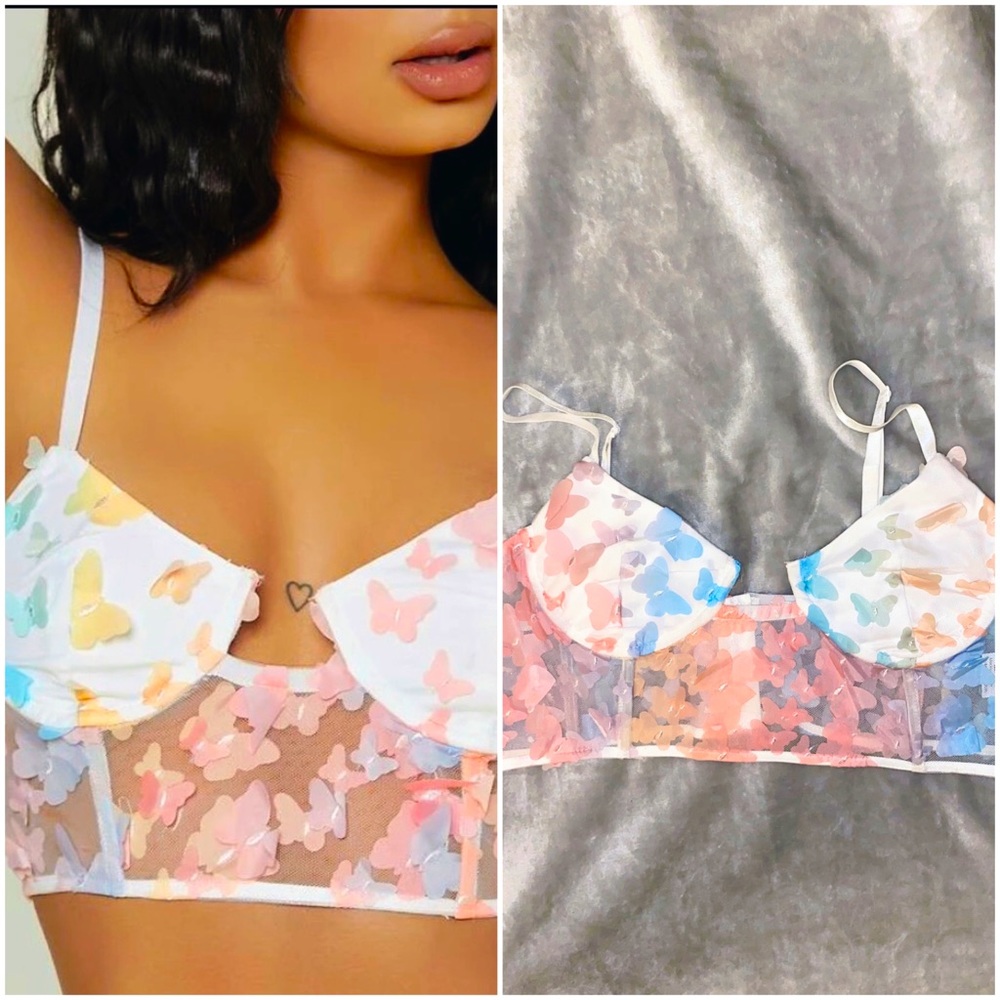 🦋SHEIN Butterfly cropped cami top🦋